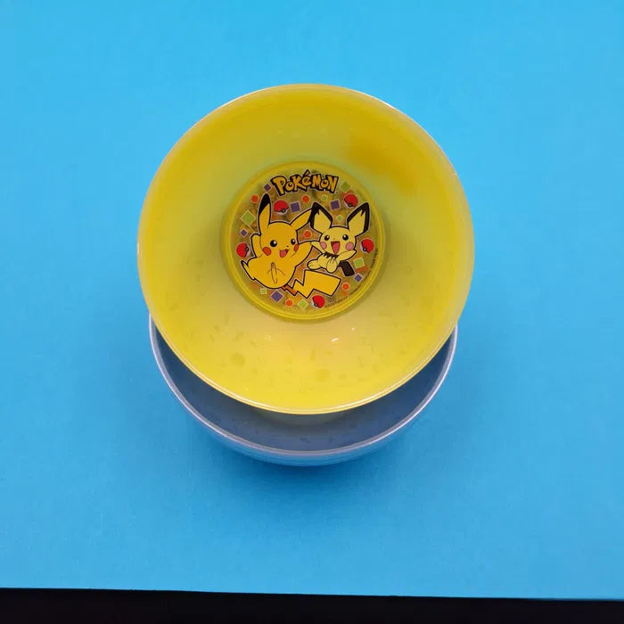 Ensemble de 4 Bols en plastique Réutilisable Pokémon Jaune Enfants