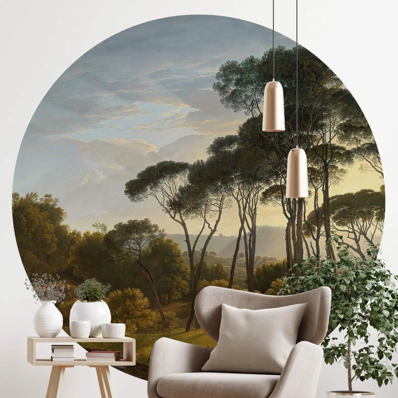 Papier Peint Mural Photo Circulaire – Décoration Murale Design et Moderne