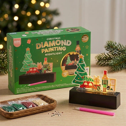 26 Boites : Kit créatif peinture diamant à faire soi-même avec guirlande lumineuse LED de Noël
