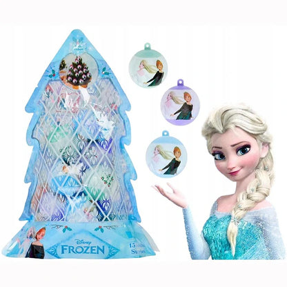 15 Sachets : Ensemble de 15 boules de Noël surprise créatives Disney La Reine des Neiges et Mickey