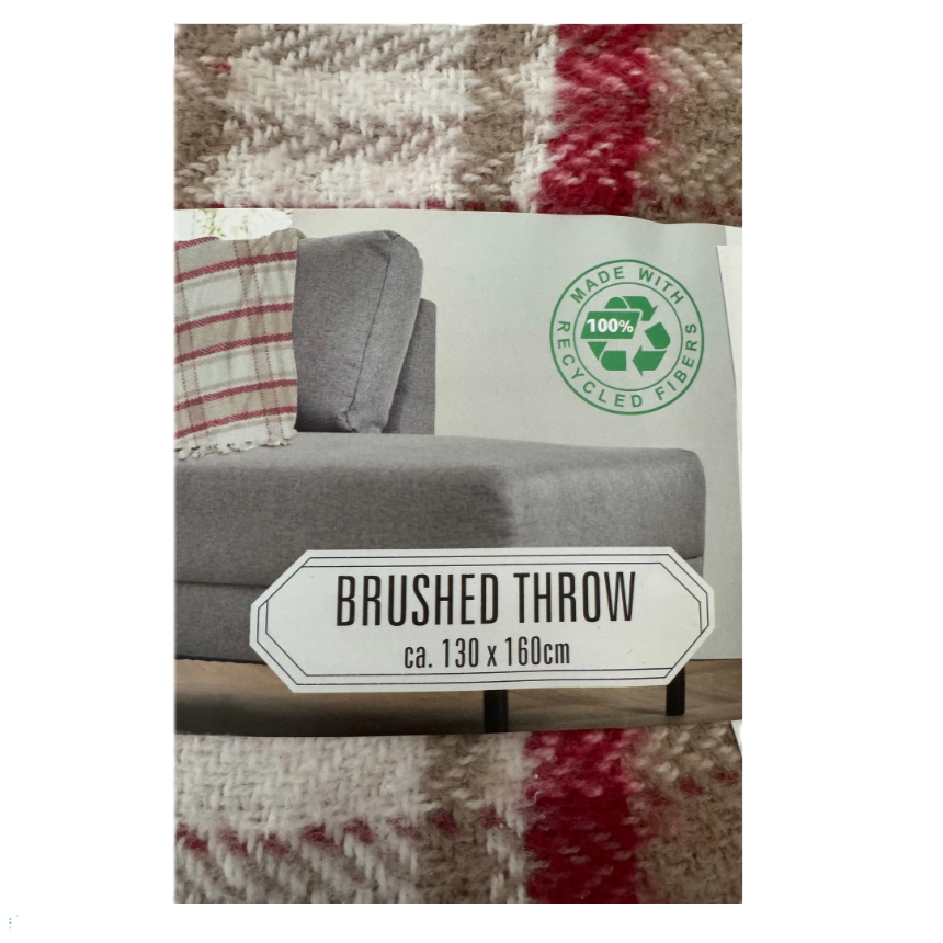 Couverture en coton à carreaux Rouge 130x 160 cm