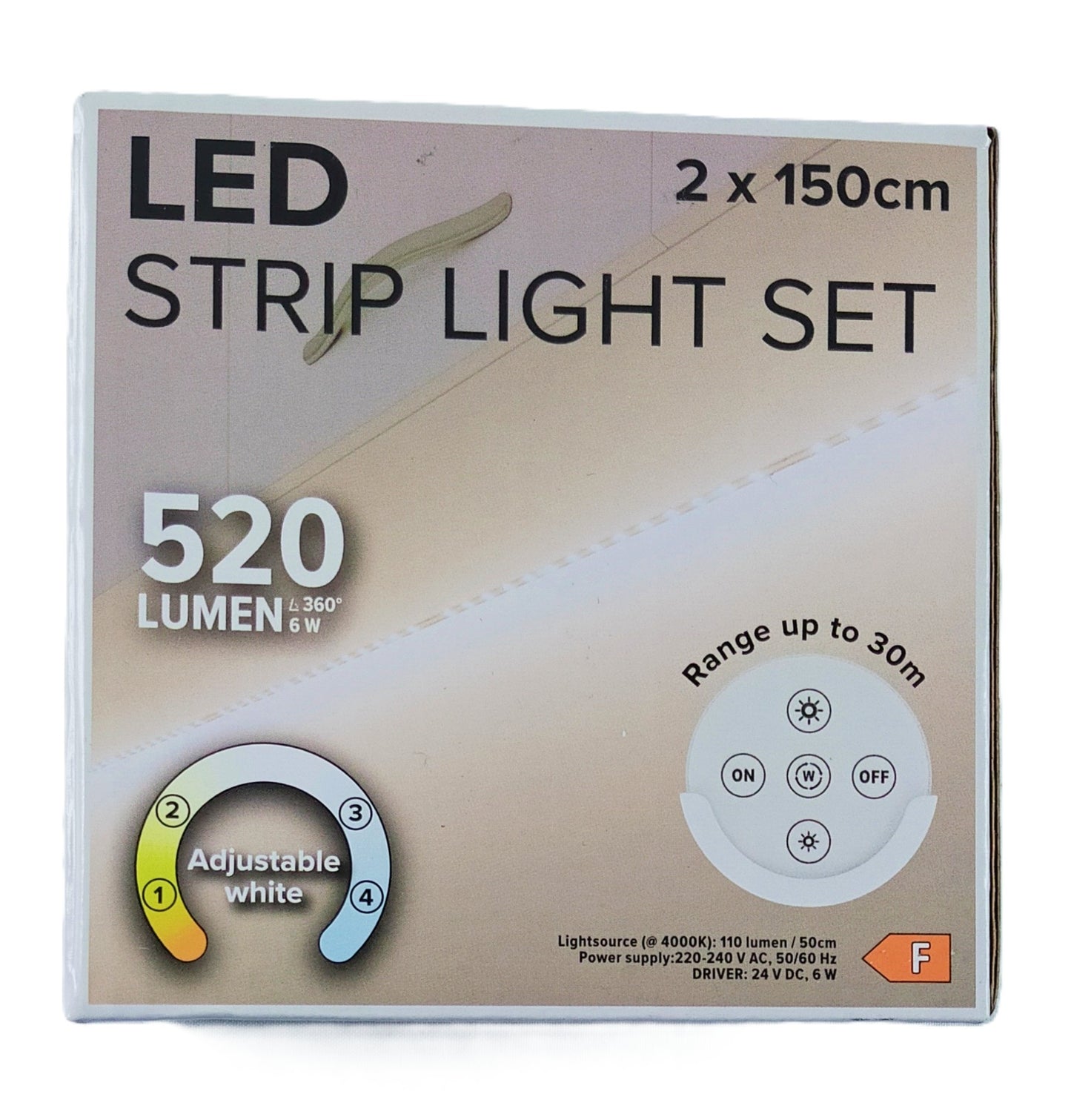 Lot de 2 Rubans LED Blanc avec Télécommande et Supports – Éclairage Facile et Élégant !