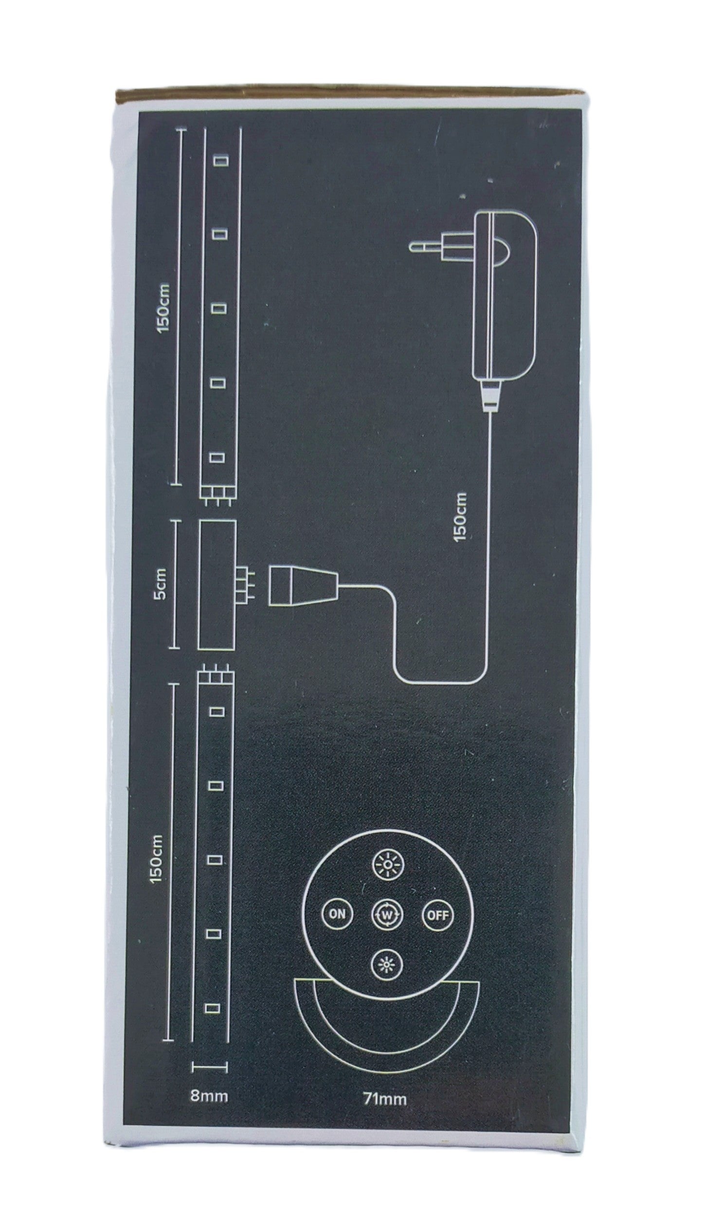 Lot de 2 Rubans LED Blanc avec Télécommande et Supports – Éclairage Facile et Élégant !