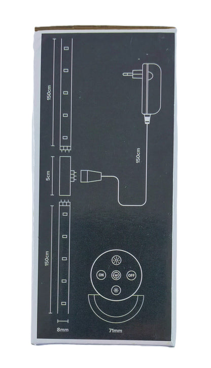 Lot de 2 Rubans LED Blanc avec Télécommande et Supports – Éclairage Facile et Élégant !