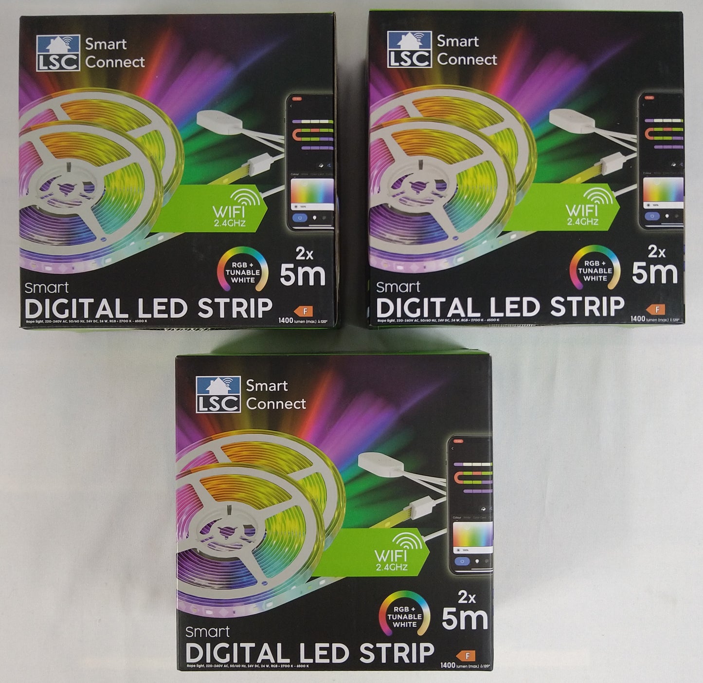 Bandes LED RGB LSC Smart Connect - 5 mètres - dimmable - contrôle avec