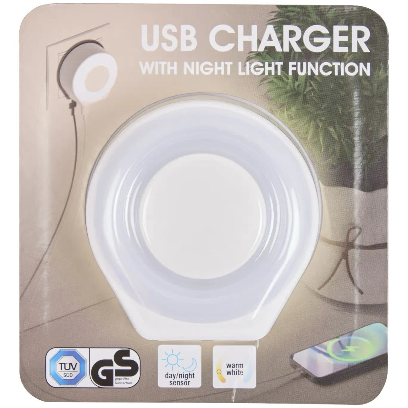Chargeur murale USB-C avec fonction veilleuse