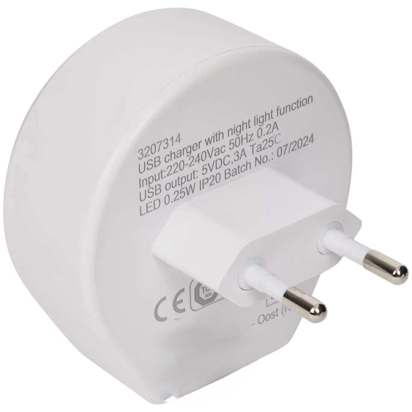 Chargeur murale USB-C avec fonction veilleuse