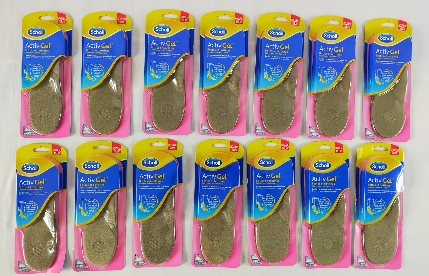 Lot de 14 paires de semelle en Gel Soft bottes et bottines Scholl ( 2.85 e /pcs )