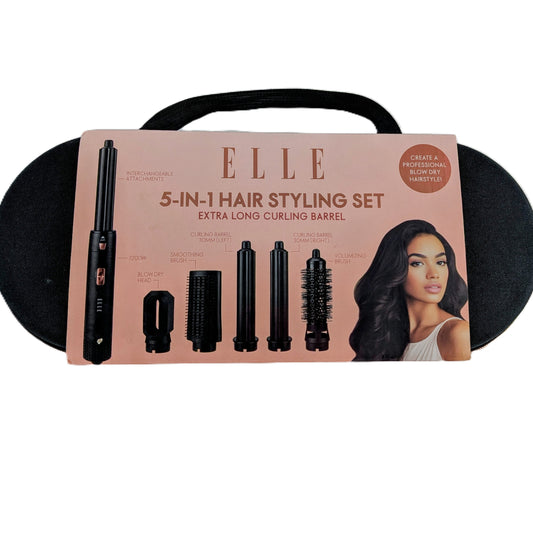 Valise coque Brosse coiffante Air Wrap  5-en-1 ELLE 6 pièces  1000-1200 watts
