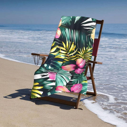 Serviette de plage en microfibre compacte 90 x 200 cm