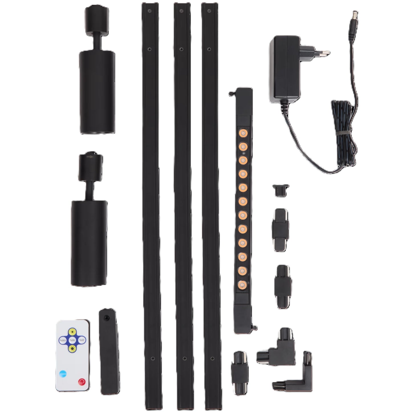 5 Boites Spots sur rail 150 cm Noir