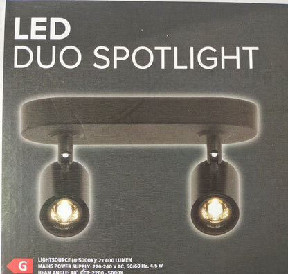 Applique Murale Pivotante 2 Spots LED – Design Droit et Luminosité Optimale