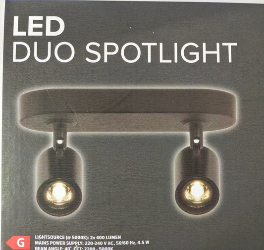 Applique Murale Pivotante 2 Spots LED – Design Droit et Luminosité Optimale