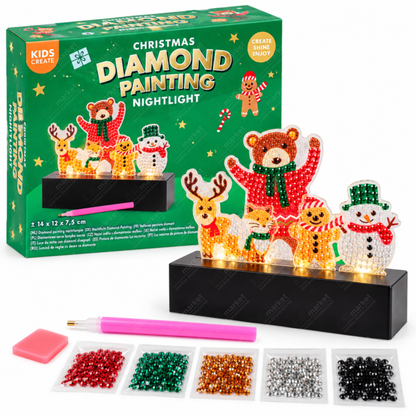 26 Boites : Kit créatif peinture diamant à faire soi-même avec guirlande lumineuse LED de Noël